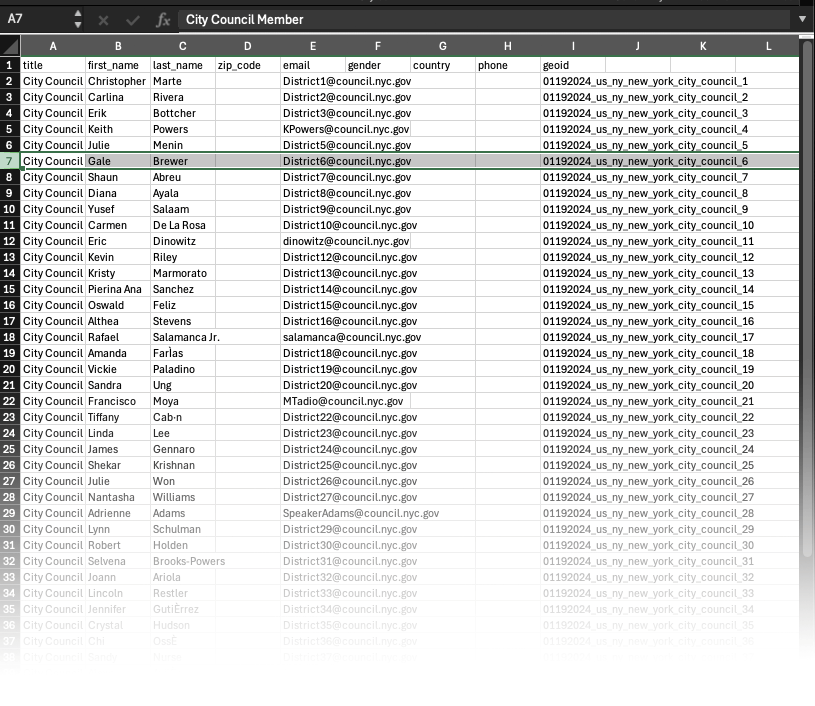 Custom Target List CSV